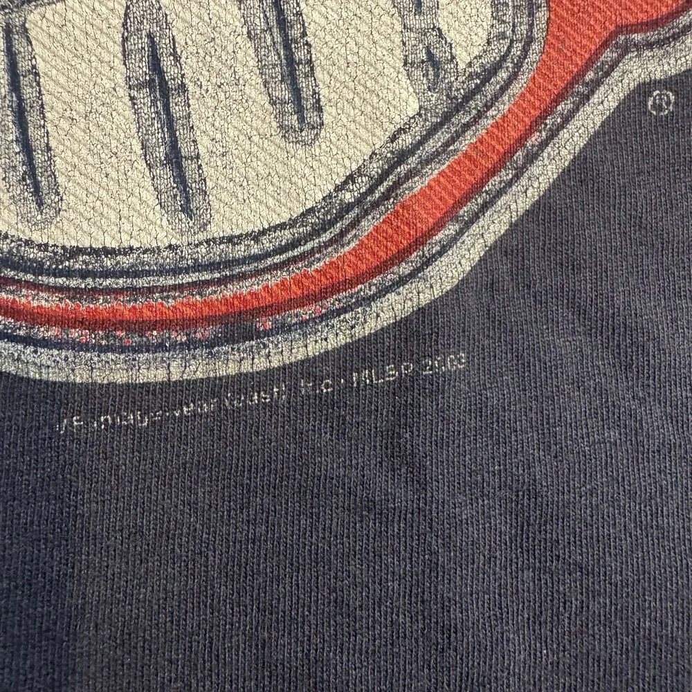 Men's Vintage Cleveland Indians T Shirt Navy Large Chief Wahoo 2003 Baseball MLB